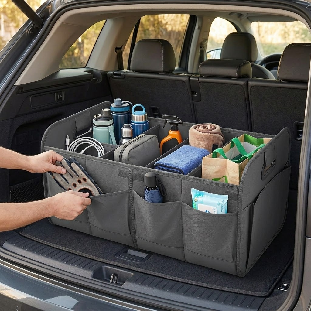 Ultimate Heavy-Duty Collapsible Car Trunk Organizer